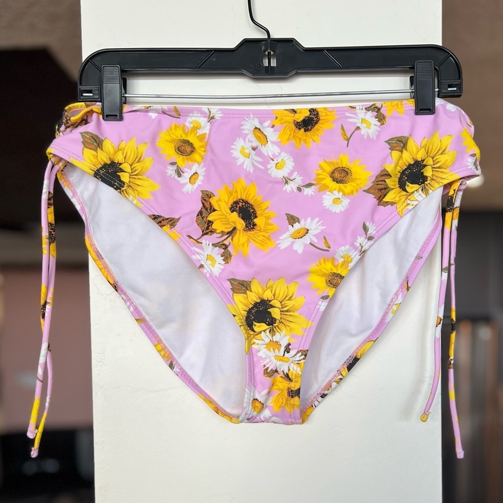 Decree Pink Daisy Swim Bottom sz XXL